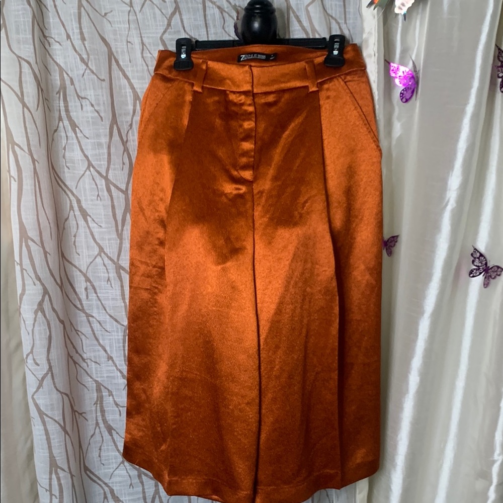 7th Avenue by New York & Co. Rust Gauchos